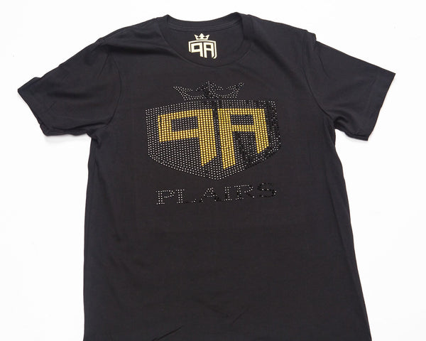 Black Bling T-Shirt Black + Gold