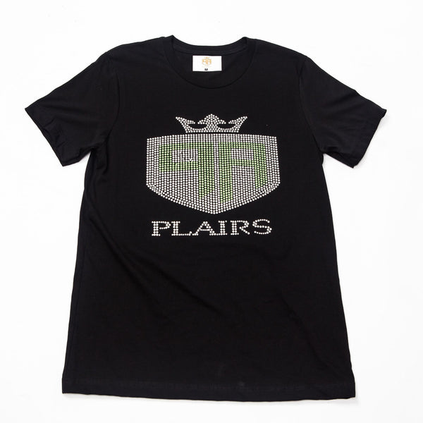 Black Bling T-Shirt Silver + Green