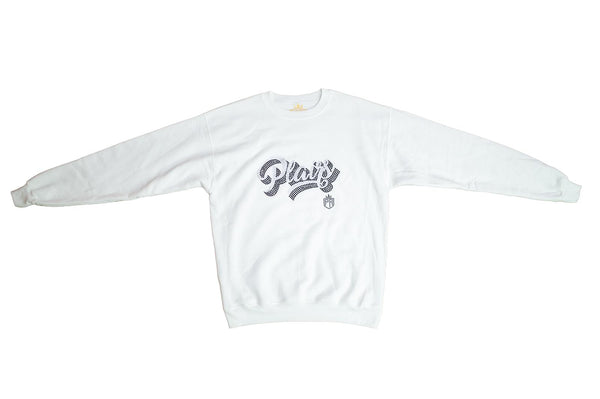 Bling Plairs Sweatshirt White + Silver